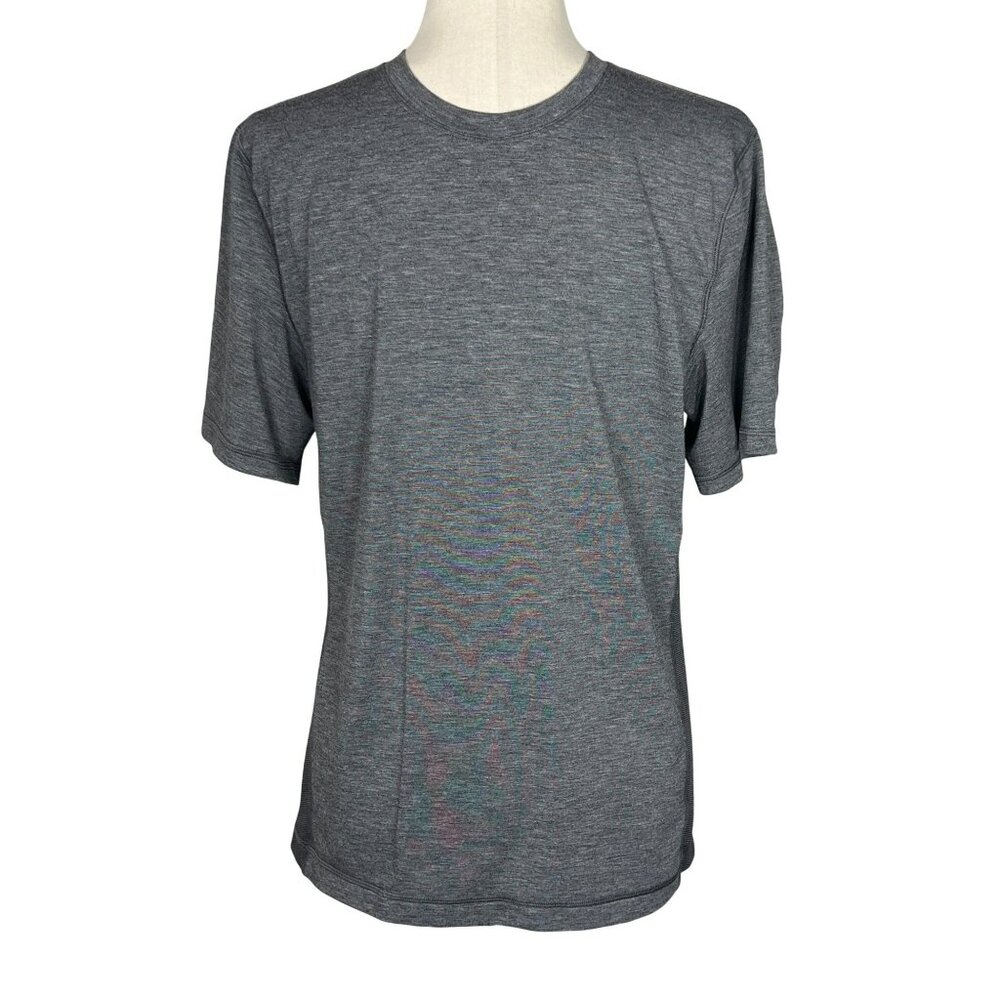 LULULEMON Men's Surge Short Sleeve Athletic Shirt Sz S Gray EUC